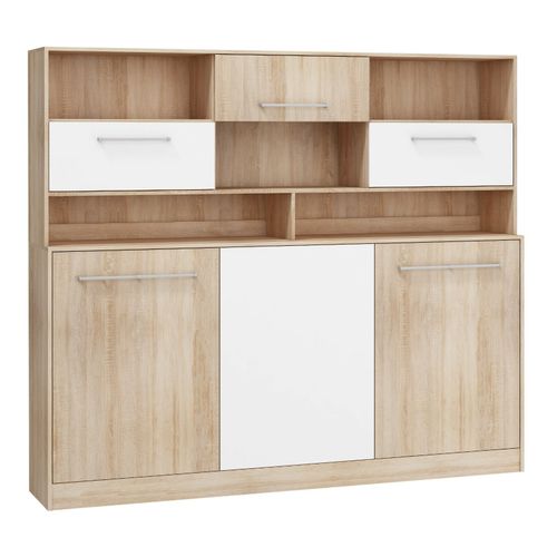 Armoire Lit Escamotable Horizontal 90x200 Avec Étagères Sonoma Blanc Lit Rabattable Lit Mural Roddy