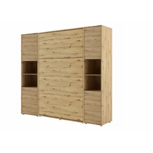Lenart Armoire Lit Escamotable +2 Placards Vertical 140x200 Cm Chêne Artisan "consus"