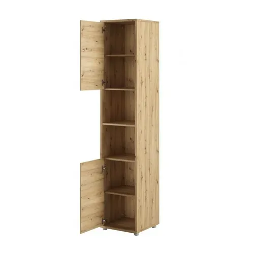 Lenart Armoire Lit Escamotable +2 Placards Vertical 140x200 Cm Chêne Artisan "consus"