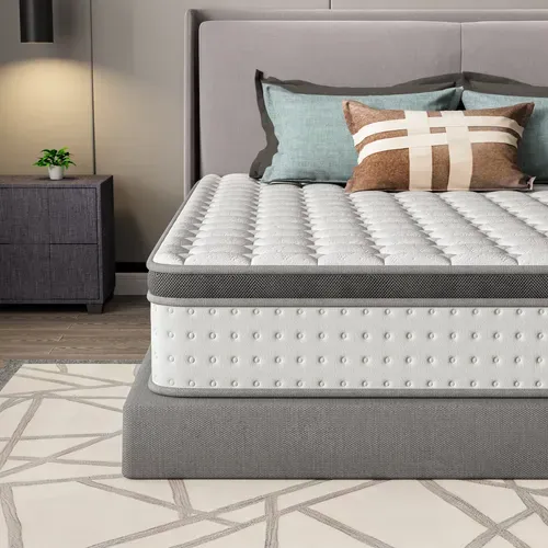 Matelas Ressorts Ensachés 90x190 Cm Accueil Mémoire De Forme ép.25 Cm