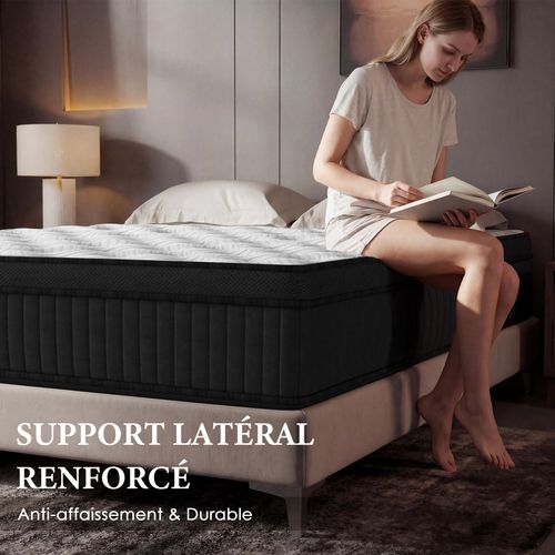 Matelas Ressorts Ensachés 140x200 Cm Accueil Mémoire De Forme épaisseur 25 Cm