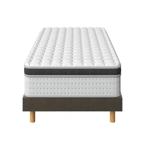 Ensemble Matelas Ressorts 90x190 Cm, Accueil Mémoire De Forme, épaisseur 25cm + Sommier