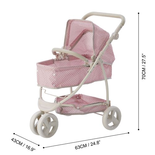 Poussette 2-en-1 Princesse à Pois Polka Dots