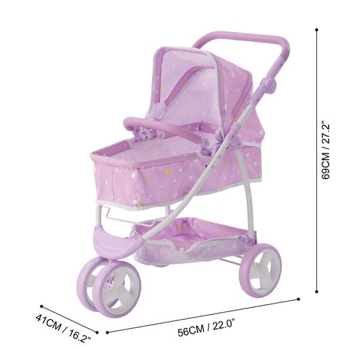 Poussette Landau Nacelle 2en1 Pour Poupée Poupon De 40-45 Cm