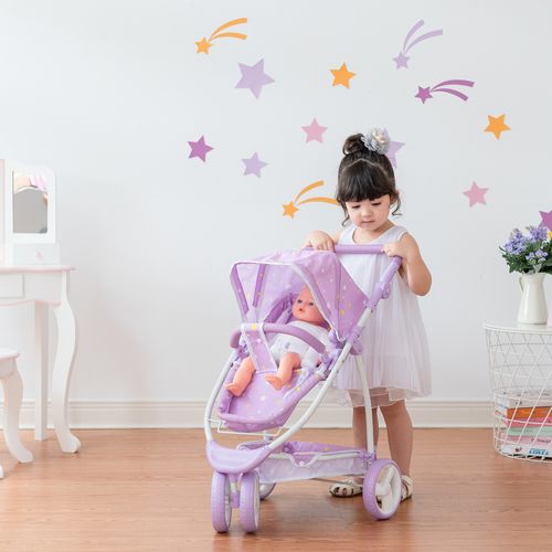Poussette Landau Nacelle 2en1 Pour Poupée Poupon De 40-45 Cm