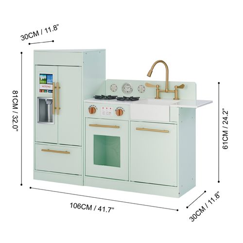Cuisine De Jeu Enfant Dînette Machine à Glace Menthe (2 Pièces) Fille Garçon