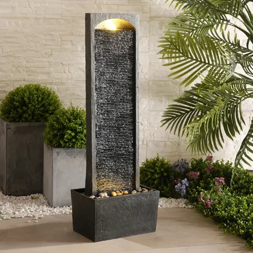 Fontaine Cascade En Finition Pierre 98 Cm