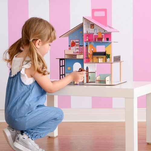Maison De Poupée En Bois - 12 Accessoires Multi