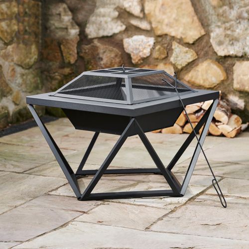 Braséro De Jardin à Bois Chauffage Extérieur Avec Tisonnier