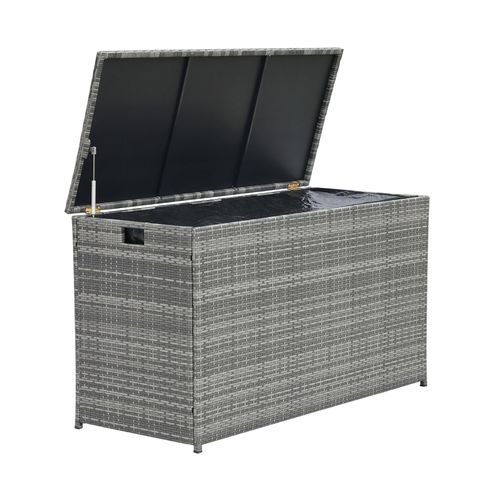 Sac De Rangement Pour Coussins D'extérieur - Tissu Oxford 210D Imperméable UV, Taille 173x76x51 Cm, Gris
