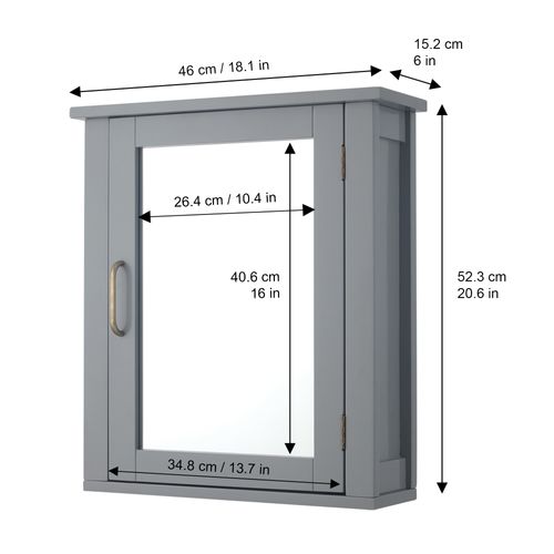 Armoire à Pharmacie Murale Avec Miroir Avec Étagère Réglable