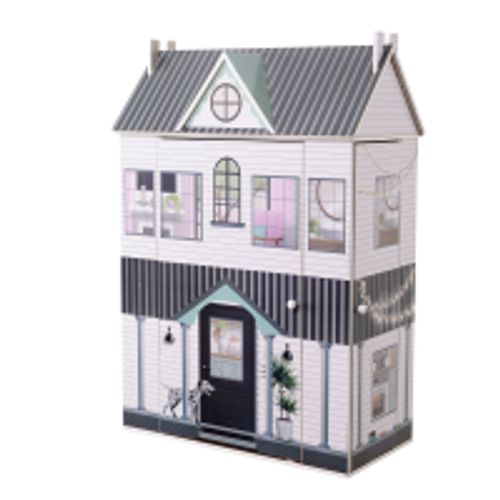 Maison De Poupée En Bois Enfant 3 Étages Avec 13 Accessoires