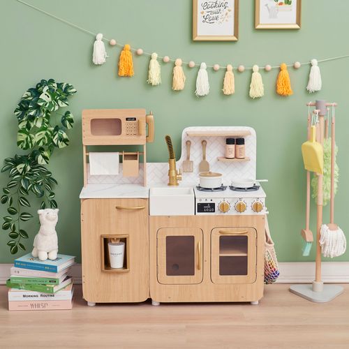 Cuisine Enfant Bois Avec Accessoires, Chêne