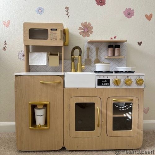 Cuisine Enfant Bois Avec Accessoires, Chêne