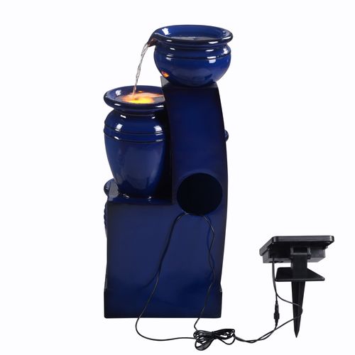 Fontaine Solaire D'extérieur à 4 Niveaux Avec Cascade Teamson Home