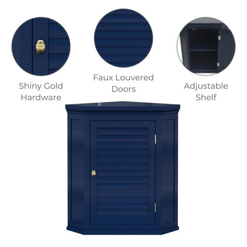 Armoire Murale Dangle Lamelles Bleu Marine