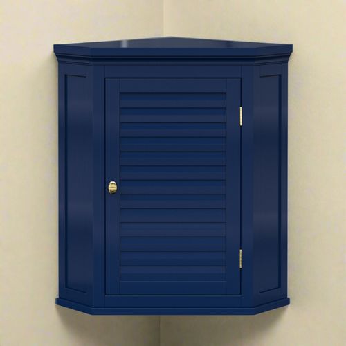 Armoire Murale Dangle Lamelles Bleu Marine