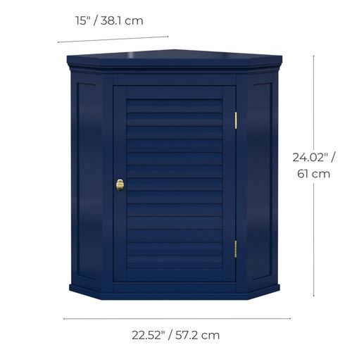 Armoire Murale Dangle Lamelles Bleu Marine