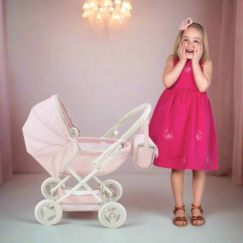 Poussette Landau Pour Poupée Polka Dot Princess Rose