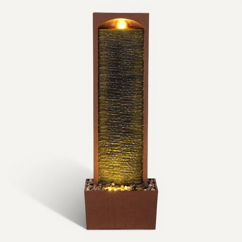 Fontaine Murale LED Design Moderne Rocher Rouge Exterieur