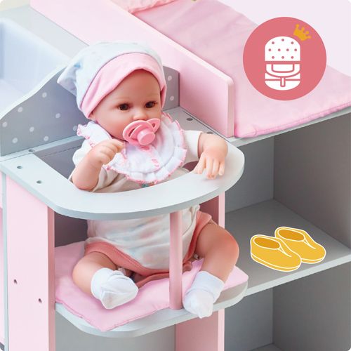 Table à Langer De Poupon Poupée En Bois Nurserie Jeux Jouet Enfant