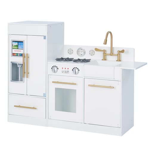 Grand Jeu De Cuisine Blanc En Bois Pour Enfant