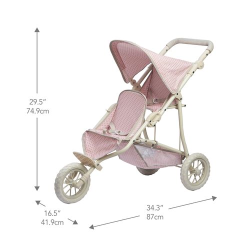 Poussette Double Pour Poupée Poupon De 40cm Jeux D’imitation Jouet