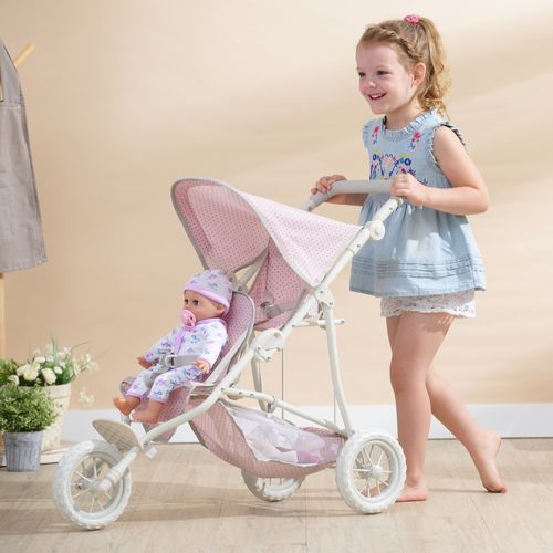 Poussette Double Pour Poupée Poupon De 40cm Jeux D’imitation Jouet