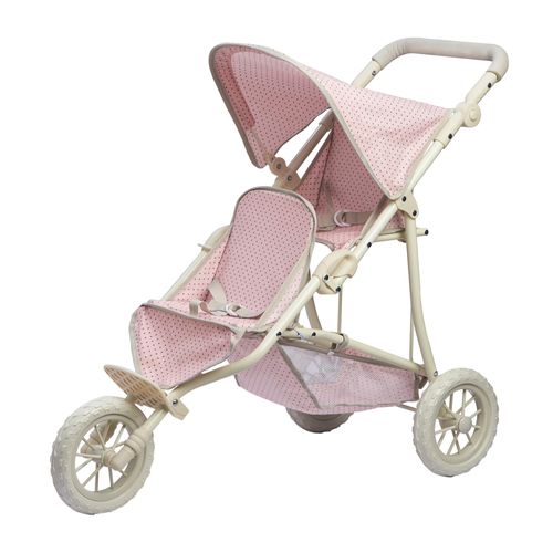Poussette Double Pour Poupée Poupon De 40cm Jeux D’imitation Jouet