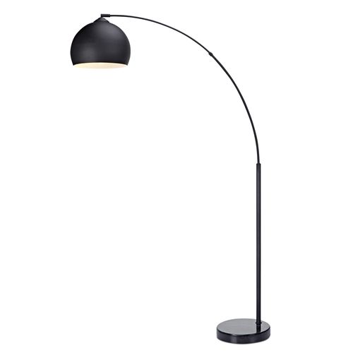 Lampadaire Arquer Arc Lampe De Salon Abat-jour Pied Marbre Noir
