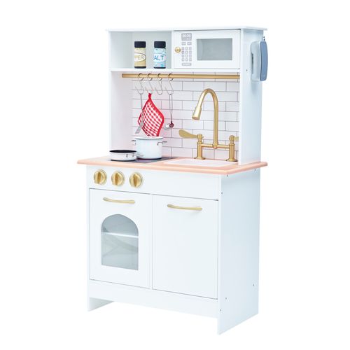 Cuisine Enfant En Bois Dinette Fille Garçon Mixte Blanc