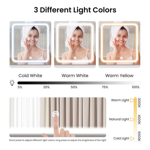 Coiffeuse Élégante Moderne 1 Tiroir Grand LED Miroir Avec Prise-support Table Maquillage Blanc