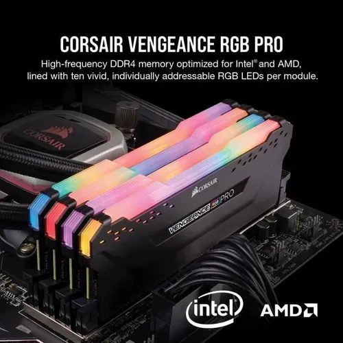 Mémoire PC Ddr4 - Vengeance Rgb Pro 32gb (2x16gb) - 3200mhz - Cas 16 (cmw32gx4m2e3200c16)
