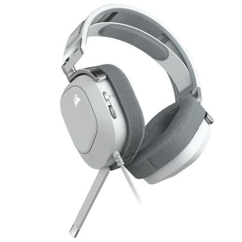 Casque Gaming Filaire Corsair Hs80 Rgb USB Son Surround 7.1 Microphone Omnidirectionnel Blanc