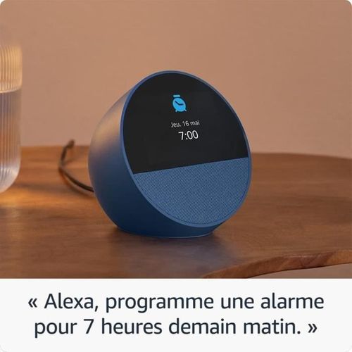 Réveil Connecté - Echo Spot - Écran 2,83 - Son De Qualité - Contrôle Vocal