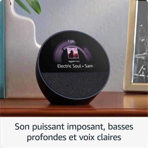 Réveil Connecté - Echo Spot - Écran 2,83 - Son De Qualité - Contrôle Vocal