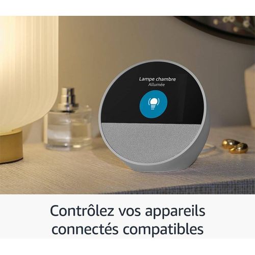Réveil Connecté - Echo Spot - Écran 2,83 - Son De Qualité - Contrôle Vocal