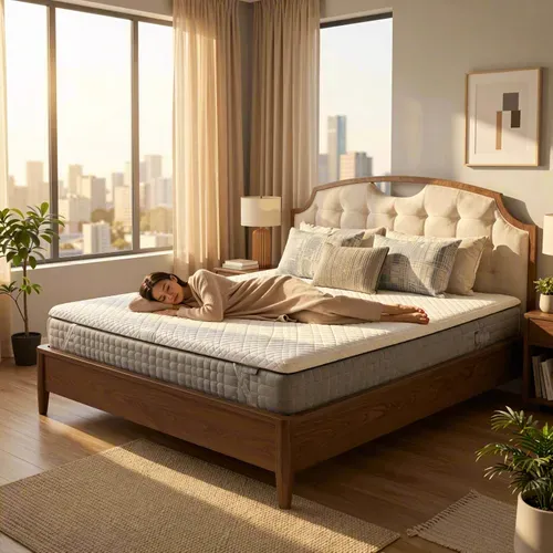 Surmatelas 120x190 Cm Nov, épaisseur 5 Cm Avec Mousse Mémoire De Forme En Gel