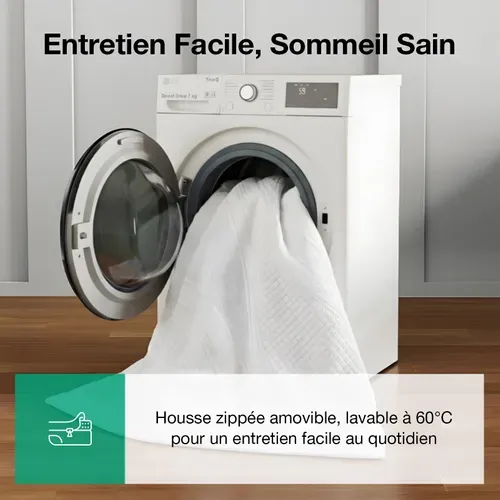 Surmatelas 120x190 Cm Nov, épaisseur 7.5 Cm Avec Mousse Mémoire De Forme En Gel
