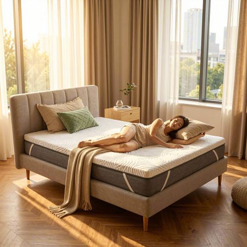 Surmatelas 140x190 Cm Nov, épaisseur 5 Cm Avec Mousse Mémoire De Forme