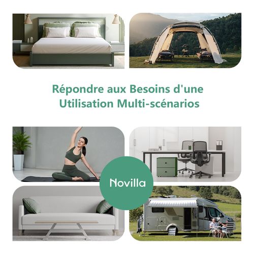 Surmatelas 140x190 Cm Nov, épaisseur 7.5 Cm Avec Mousse Mémoire De Forme