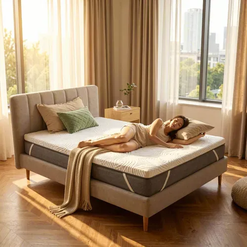 Surmatelas 140x190 Cm Nov, épaisseur 7.5 Cm Avec Mousse Mémoire De Forme