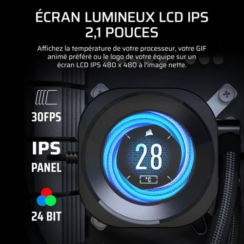 Watercooling Aio 240 Mm Avec Écran Ips 5,3 Cm