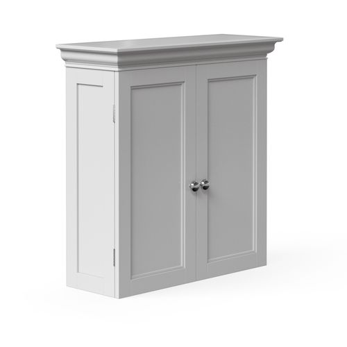 Armoire Murale Salle De Bain, Étagères Réglables, 61cm, Blanc