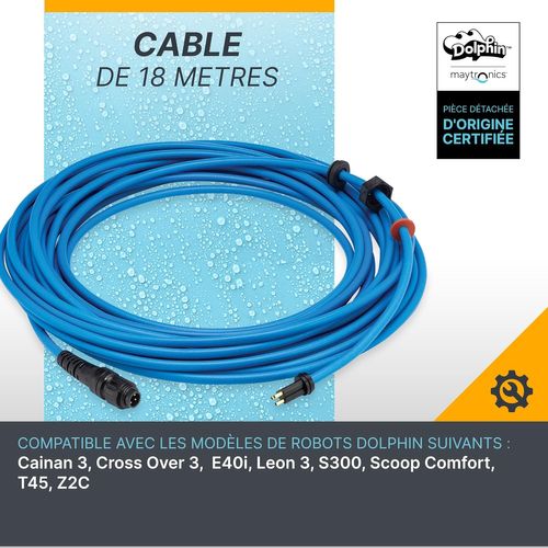 Cable D'alimentation 18m Pour Robot Dolphin S300 Et équivalent Voir Liste 9995885-diy