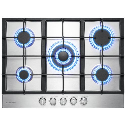 Plaque De Cuisson à Gaz Gh2705ss1fc Encastrée 5 Feux, Plaque Gaz 68 Cm Inox Avec Brûleur Wok