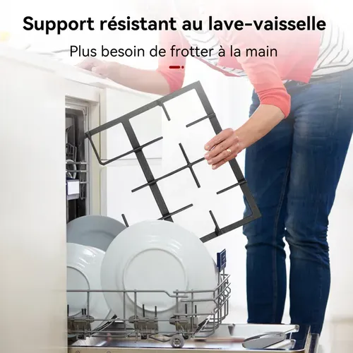 Plaque De Cuisson à Gaz Gh2705ss1fc Encastrée 5 Feux, Plaque Gaz 68 Cm Inox Avec Brûleur Wok