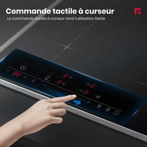 Plaque Induction Ih604bfb 4 Feux 7000 W, Encastrée 60cm, Revêtement Verre