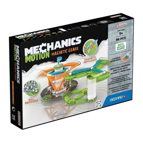Geomag Mechanics, Motion 96 PCs, Construction Magnetique, Jeux Educatifs, Jouet Pour Enfants Des 7 A