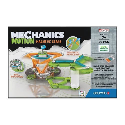 Geomag Mechanics, Motion 96 PCs, Construction Magnetique, Jeux Educatifs, Jouet Pour Enfants Des 7 A